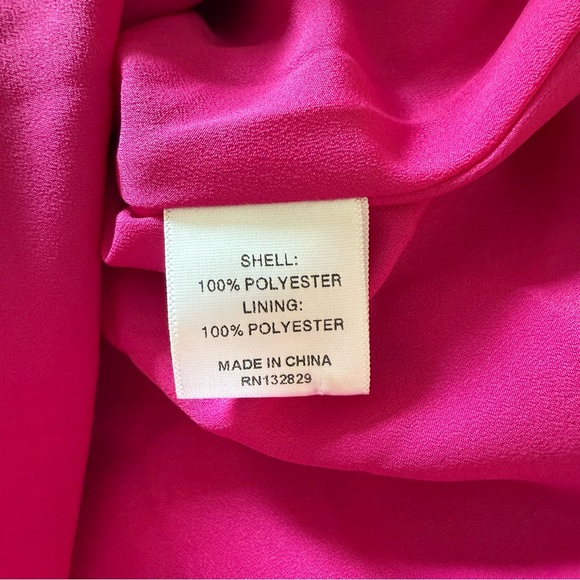 Lovers & Friends Hayes Mini Dress Magenta Pink Halter Satin Small FLAW - Picture 8 of 15